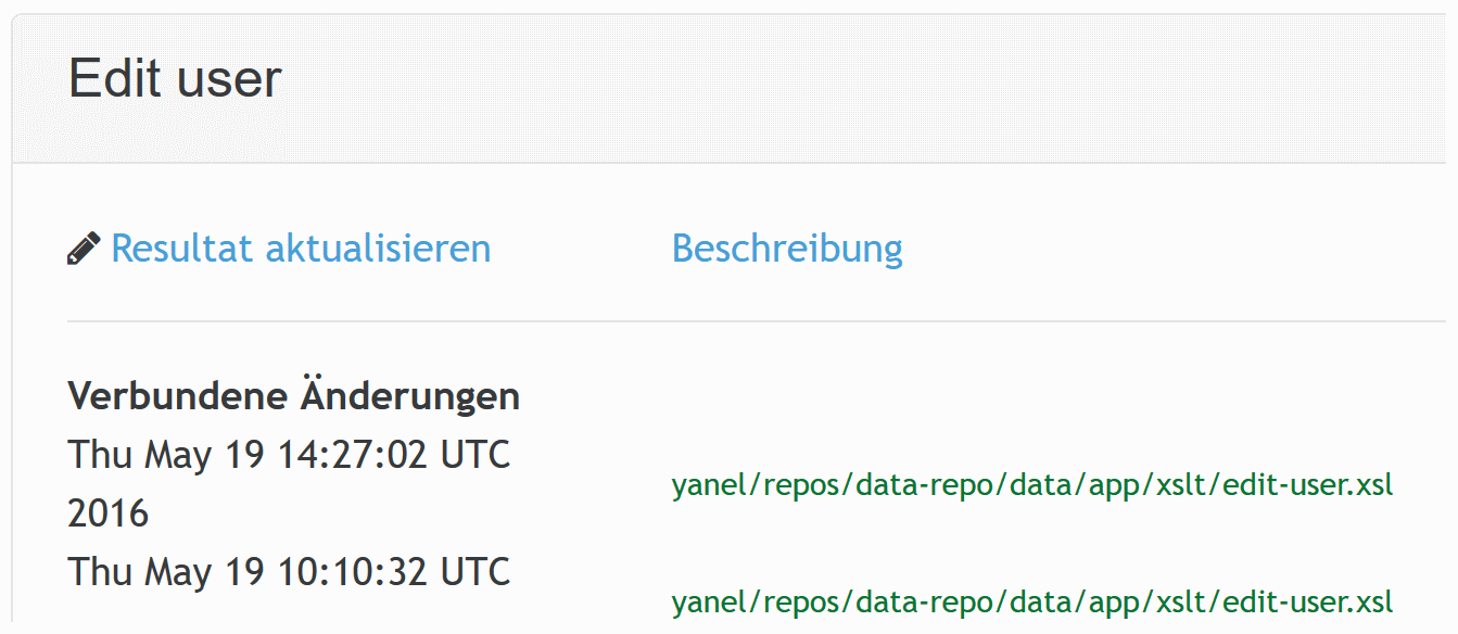 Ein noch pendenter, manueller Test im Bereich "Hängige Tests".